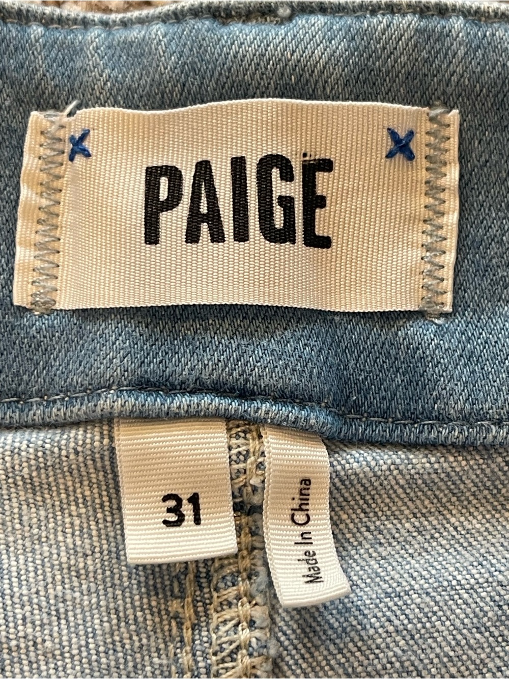 Paige Brooklyn High-Rise Wide Leg Light Blue Jeans for Women, Trouser Style, 31 - Picture 6 of 16